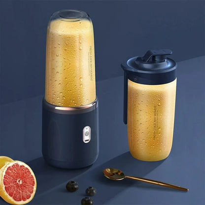 High Quality Twin Gear Portable Juice Blender Blue