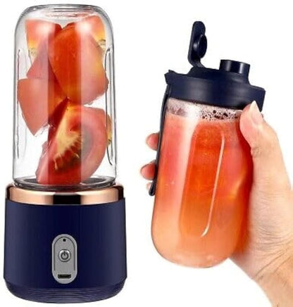 High Quality Twin Gear Portable Juice Blender Blue