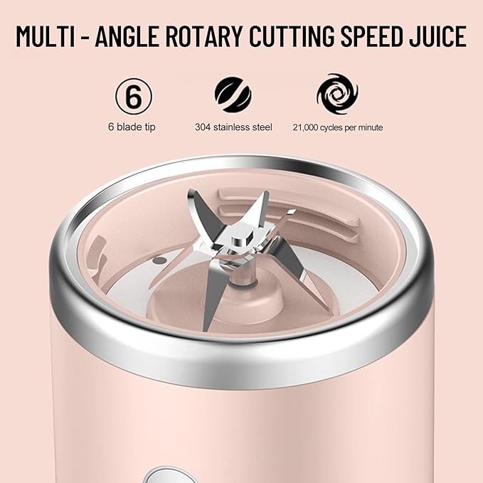 High Quality Twin Gear Portable Juice Blender Pink