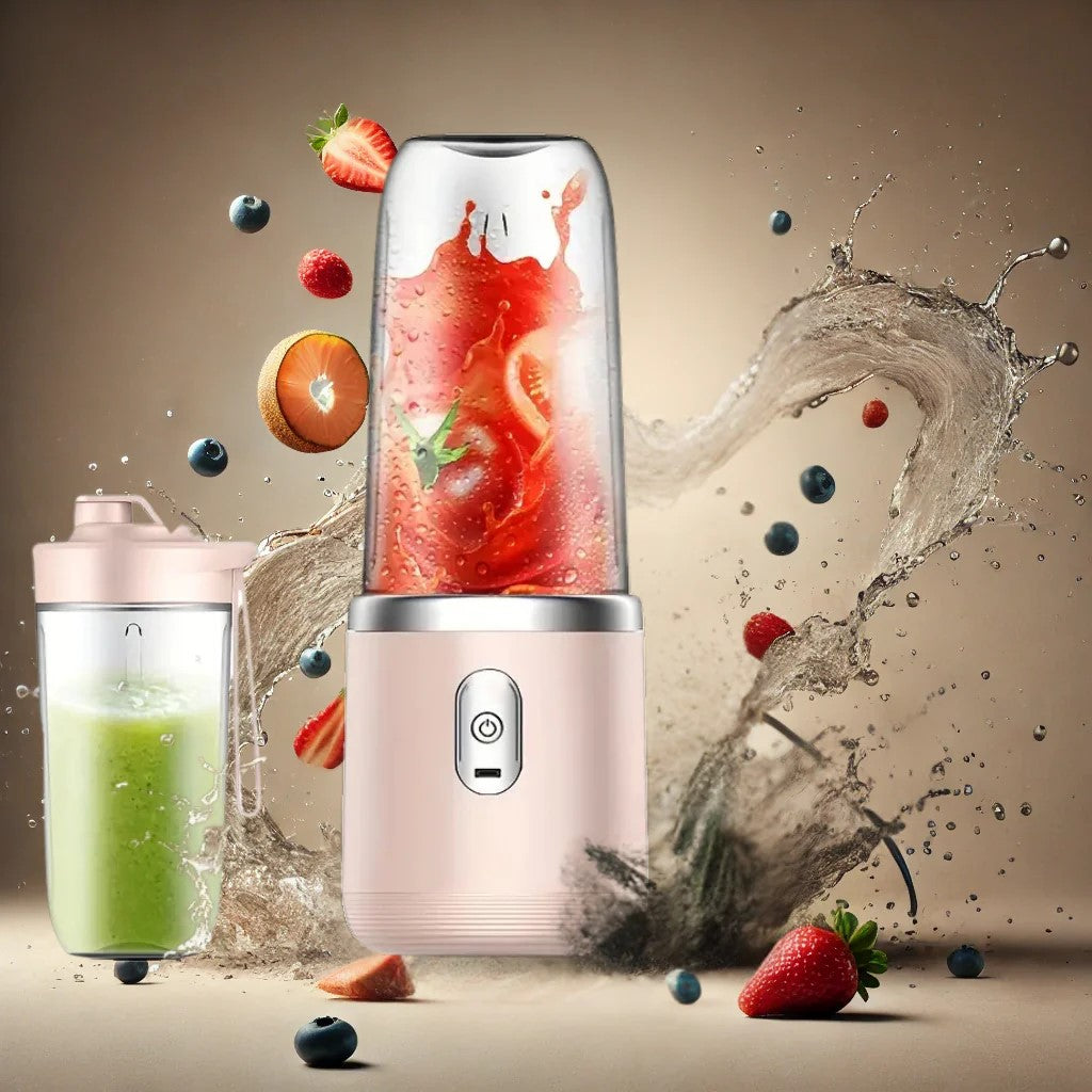 High Quality Twin Gear Portable Juice Blender Pink