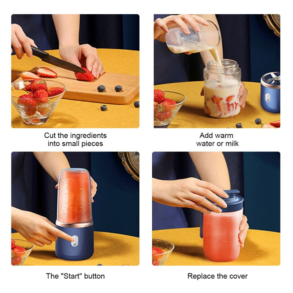 High Quality Twin Gear Portable Juice Blender Pink
