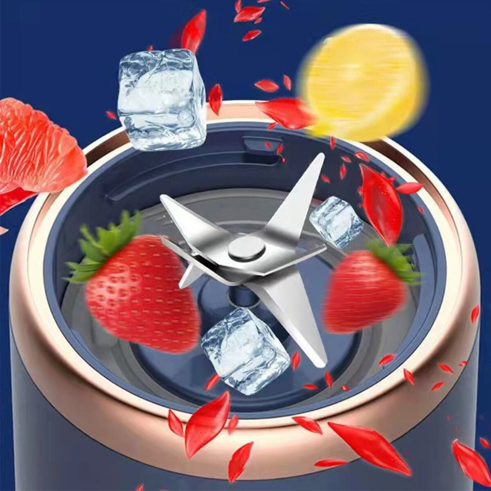 High Quality Twin Gear Portable Juice Blender Blue